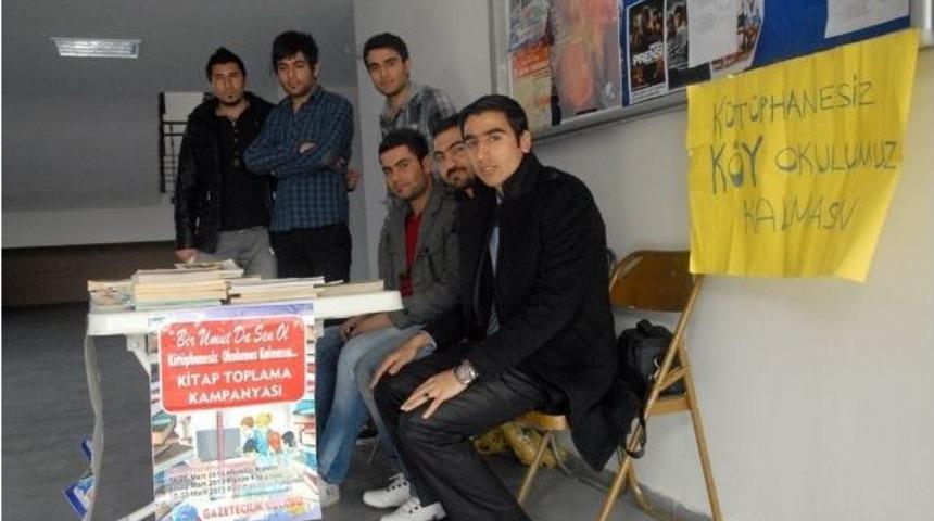 Ağrı İbrahim &Ccedil;e&ccedil;en &Uuml;niversitesi &Ouml;ğrencilerinden K&ouml;y Okulları İ&ccedil;in K&uuml;t&uuml;phane Atağı