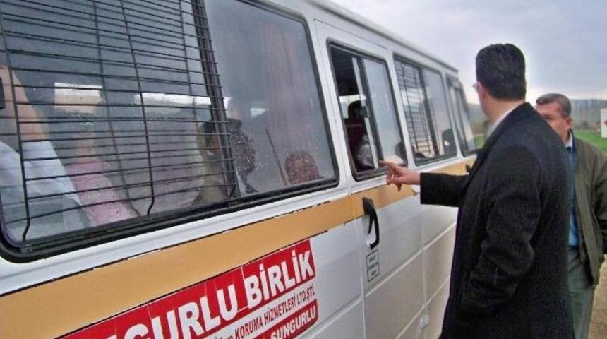 Sungurlu'da Okul Servisleri Denetlendi