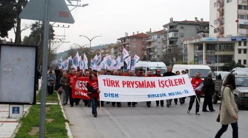 Prysmian İş&ccedil;ilerinin Toplu S&ouml;zleşme Protestosu