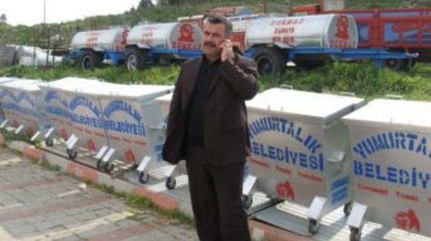 Yumurtalık Belediyesi'nden K&ouml;ylere &Ccedil;&ouml;p Konteyneri