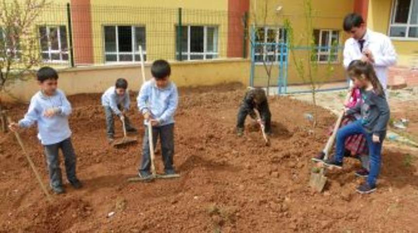 &Ouml;ğrenciler, Uygulama Bah&ccedil;esinde Stres Atıyor