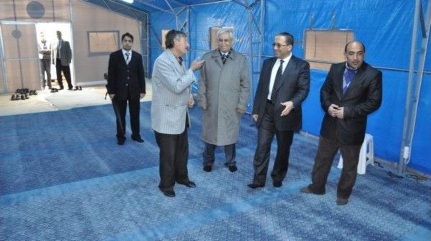 Yanan Tarihi Caminin Yerine Çadır Mescit Kuruldu
