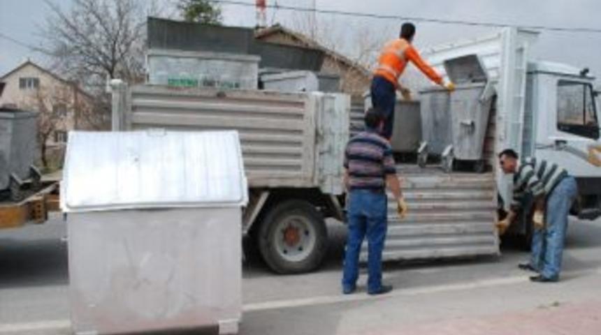 Karatay'da Eski &Ccedil;&ouml;p Sandıkları Değiştiriliyor