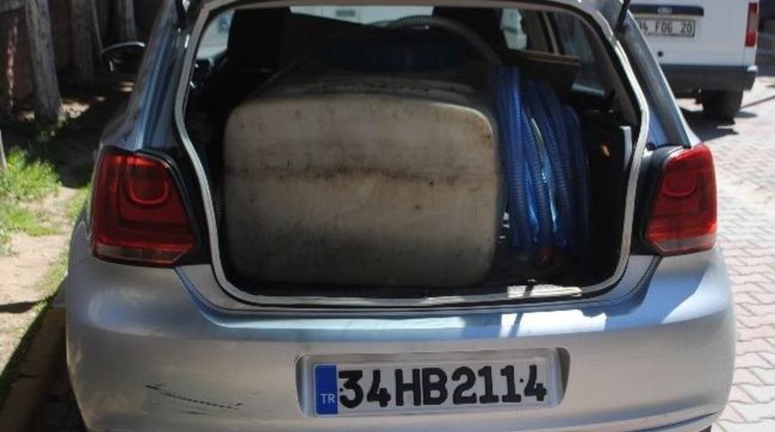 (&ouml;zel Haber) Kamyonlardan Akaryakıt &Ccedil;alan Hırsızlar Yakalandı