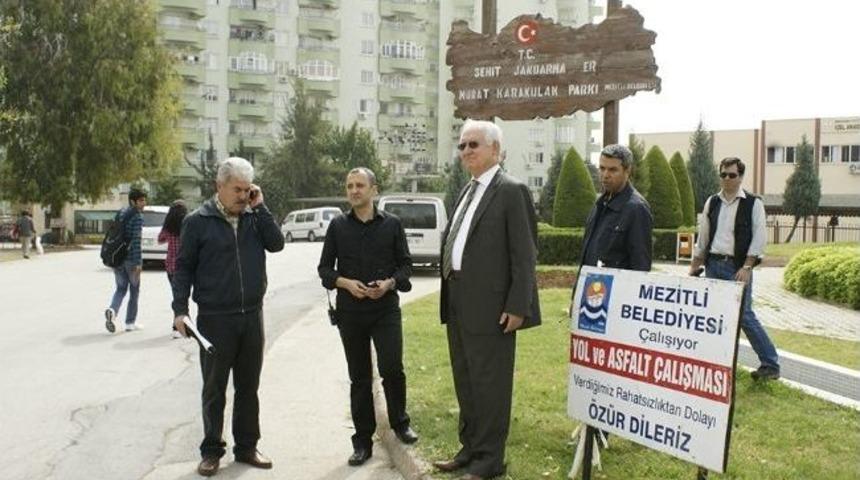 Mezitli&rsquo;de Yol &Ccedil;alışmaları Devam Ediyor