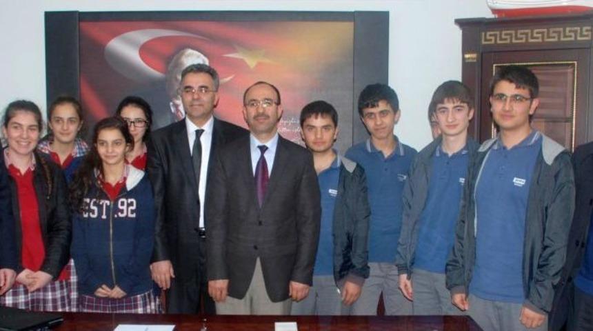 Şahikalı &Ouml;ğrencilerden Milli Eğitim M&uuml;d&uuml;r&uuml; Yıldırım'a Ziyaret