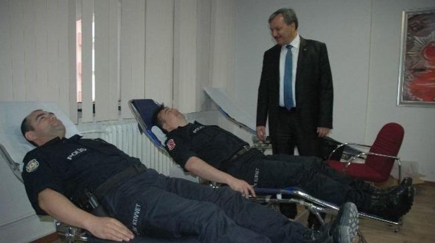 Tekirdağ Polisi Kan Bağışladı