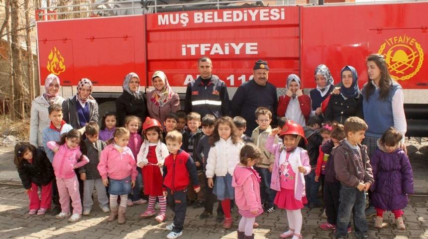 Muşlu Miniklerden Itfaiye Ziyareti