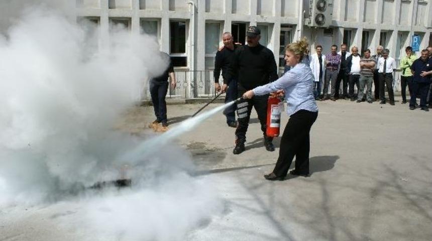 Gazi Hastanesi&rsquo;nde Yangın Tatbikatı