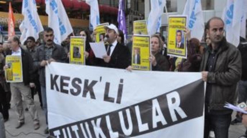 Kesk, Tutuklu Sendikacılar İ&ccedil;in Eylem Yaptı