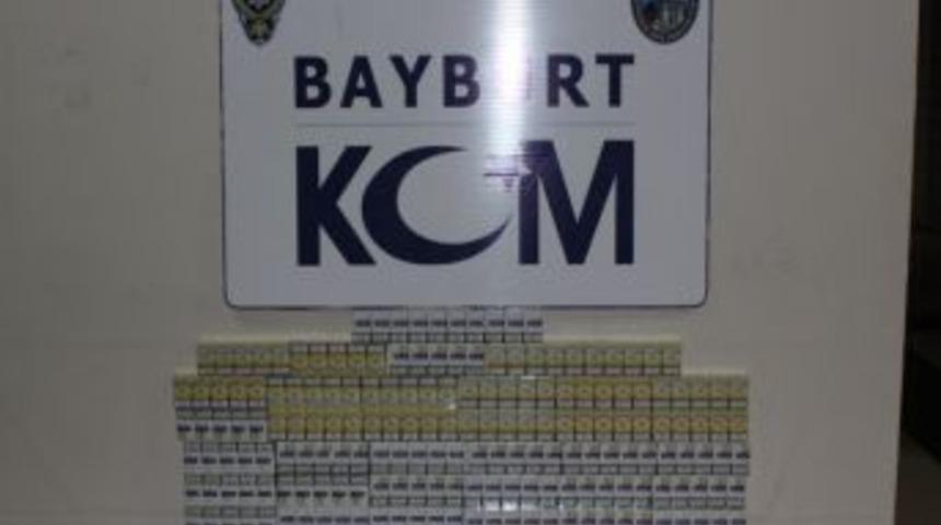 Bayburt'ta 550 Paket Ka&ccedil;ak Sigara Ele Ge&ccedil;irildi