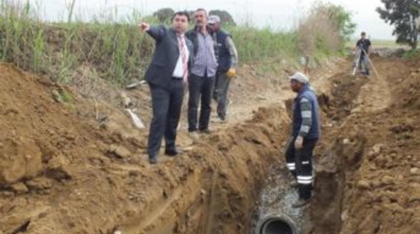 K&ouml;şk'te kanalizasyon inşaatı başladı