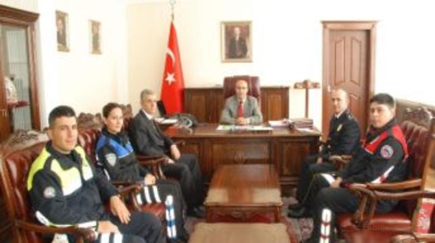 İl Emniyet M&uuml;d&uuml;rl&uuml;ğ&uuml;'nden Vali Mahmut Demirtaş&rsquo;a Ziyaret