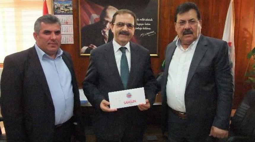 Samkom, Başkan Şahin Ve Kaymakam Katırcı&rsquo;yı Ziyaret Etti