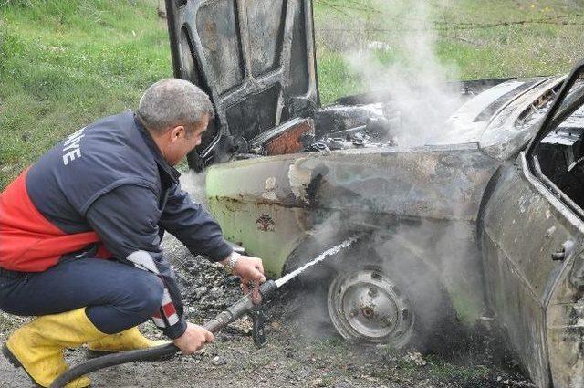 Lpg'li Otomobil Alev Alev Yandı