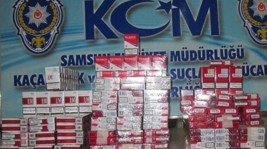 Samsun'da Ka&ccedil;ak Sigara Operasyonu