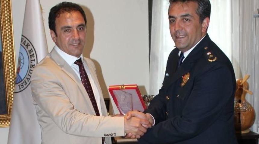 Polis Haftasında Başkan Saruhan&rsquo;a Teşekk&uuml;r Ziyareti