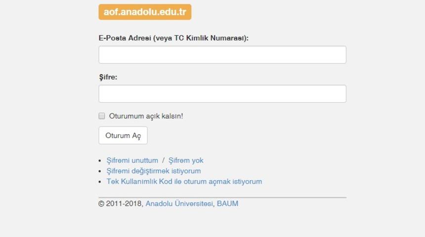 A&Ouml;F &uuml;&ccedil; ders sınav giriş belgesi yayınlandı! A&Ouml;F &uuml;&ccedil; ders sınav giriş yerleri a&ccedil;ıklandı! 