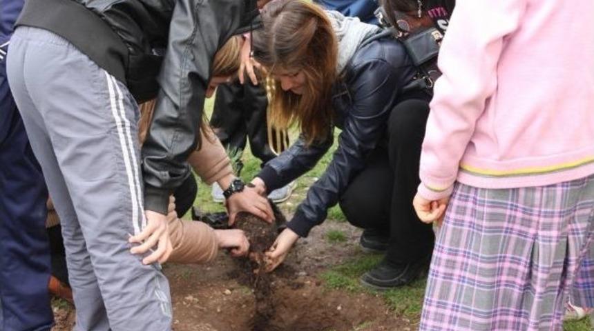 Okula 'hizmet Dersi' Fidanı