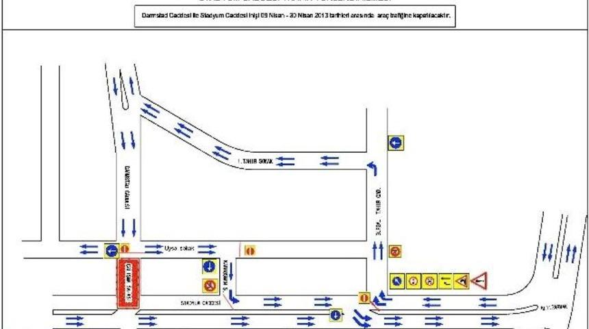 Bursa'da Darmstadt - Stadyum Caddesi Kesişimi Trafiğe Kapanıyor