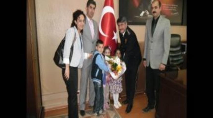 Miniklerden Emniyet Müdürü Taştekin’e Ziyaret