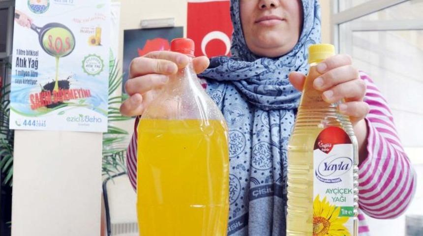 5 Litre Atık Yağa, 1 Litre Ay&ccedil;i&ccedil;ek Yağı Hediye