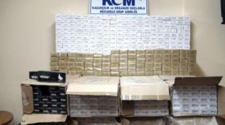 Alanya'da 12 Bin Paket G&uuml;mr&uuml;k Ka&ccedil;ağı Sigara Ele Ge&ccedil;irildi