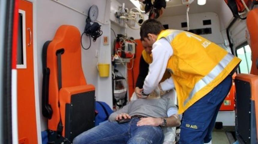 Şişeyi Almak İsterken Aracıyla Takla Attı