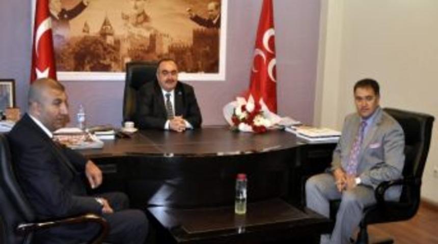 Emniyet-sendikası Mhp İl Başkanı Mete Eke&rsquo;yi Ziyaret Etti