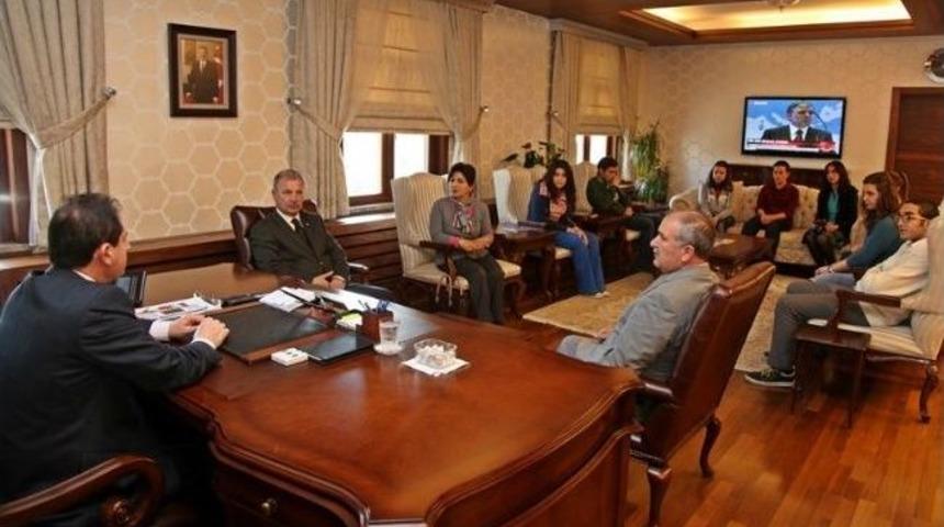 Yeşil D&uuml;ş&uuml;n Proje Kebi&rsquo;nden Vali Başk&ouml;y&rsquo;e Ziyaret