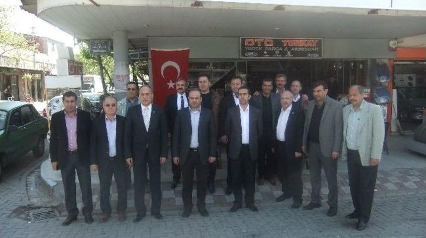 Atso Başkan Adayı Erdayıoğlu, K&uuml;&ccedil;&uuml;k Sanayi Sitesini Ziyaret Etti