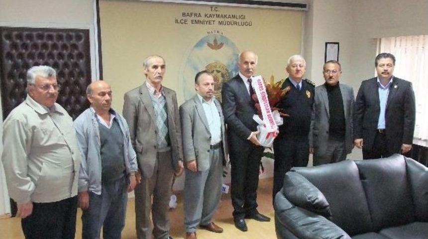 Bafra Sinoplular Derneği'nin Emniyet Ziyareti