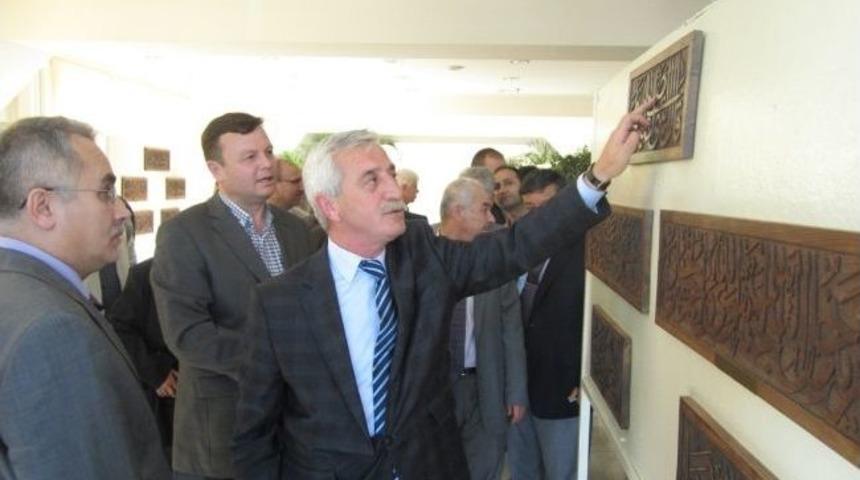 &Ouml;demiş&rsquo;te Ahşap Oyma Hat Sanatı Sergisi