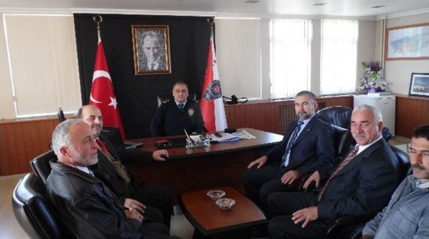 Sp Ak&ccedil;akoca İl&ccedil;e Y&ouml;netimi Polis Teşkilatını Ziyaret Etti