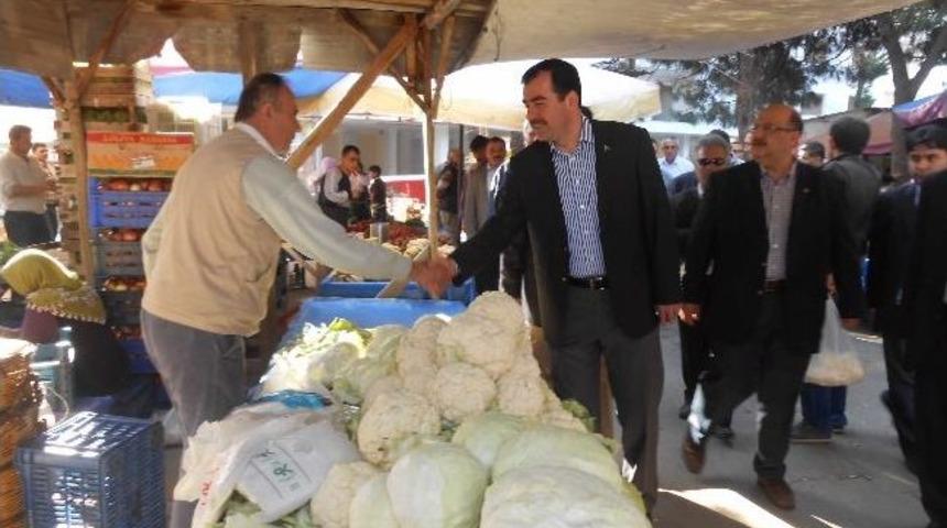 Ak Parti Aydın Milletvekili Mehmet Erdem&rsquo;den S&ouml;ke&rsquo;de Pazar Yeri Gezisi
