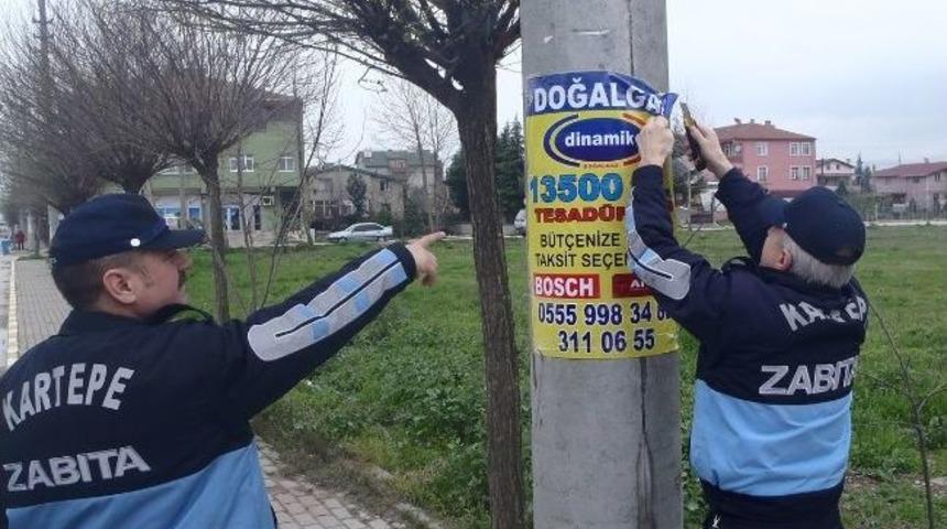 Kartepe'de Afiş Kirliliğine İzin Yok