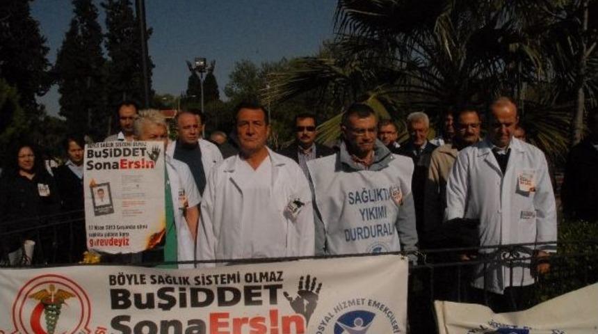 &Ccedil;anakkale&rsquo;de Doktorlar Eylemde