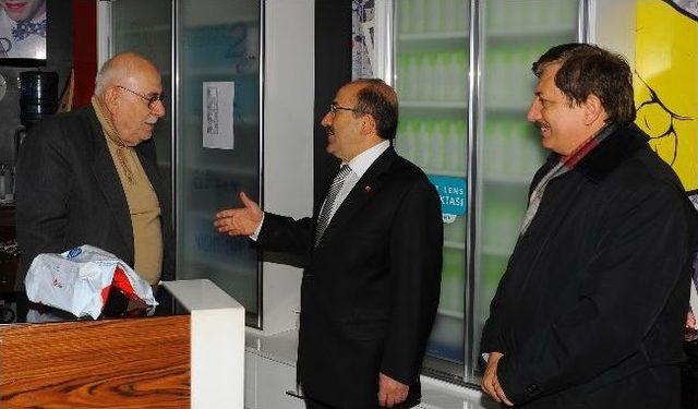 Başkan G&uuml;mr&uuml;k&ccedil;&uuml;oğlu&rsquo;ndan Esnaf Ziyareti 1