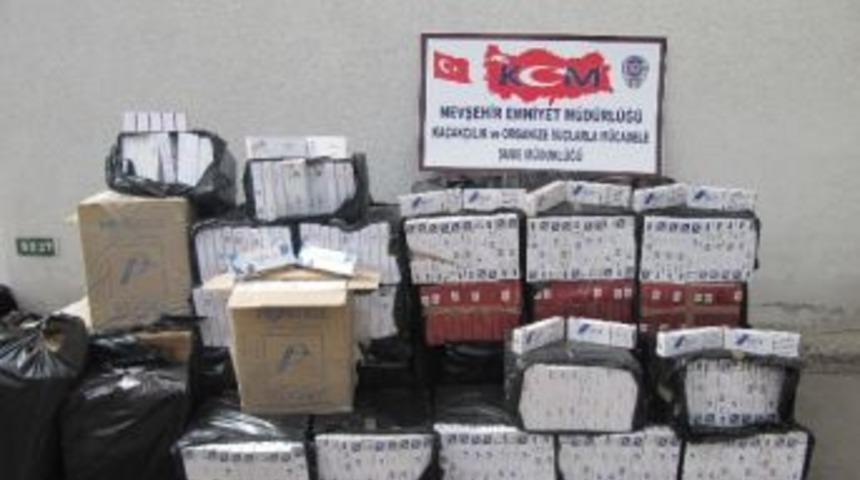 Nevşehir&rsquo;de 22 Bin 500 Paket G&uuml;mr&uuml;k Ka&ccedil;a Sigara Ele Ge&ccedil;irildi