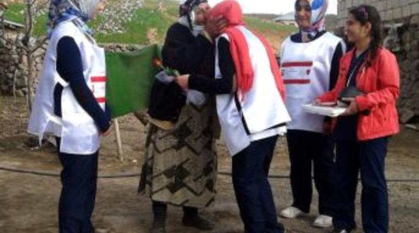 Erciş Anadolu Sağlık Meslek Lisesi &Ouml;ğrencilerinin K&ouml;y Ziyareti
