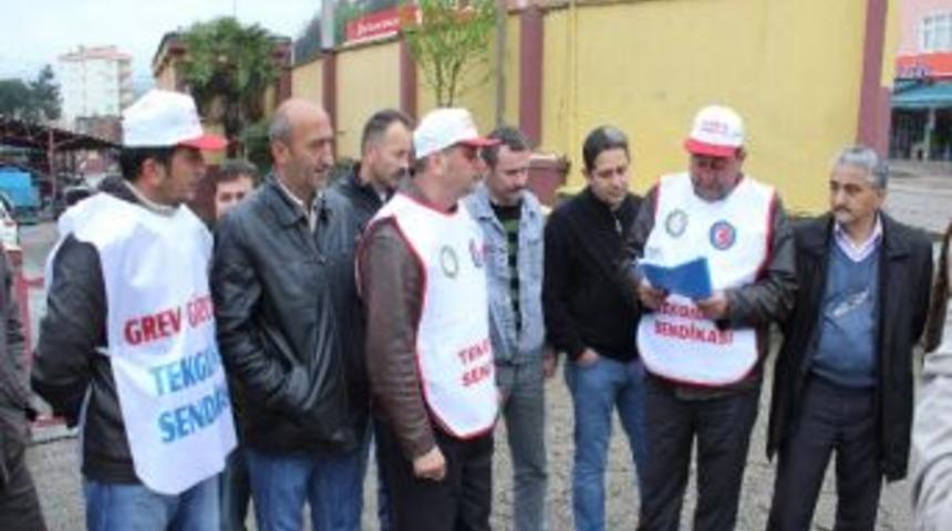 Giresun'da &Ccedil;aykur İş&ccedil;ileri Greve Başladı