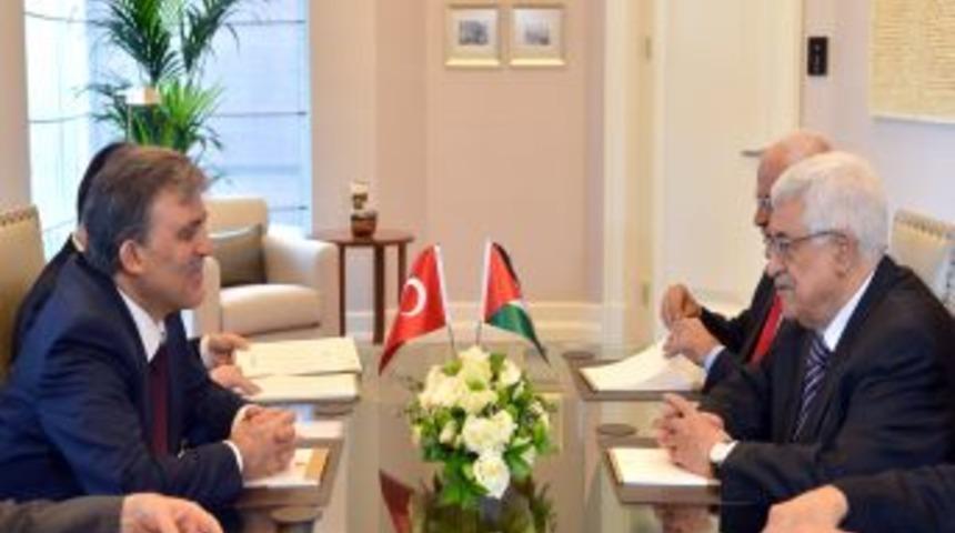 Cumhurbaşkanı G&uuml;l, Mahmut Abbas Ile G&uuml;r&uuml;şt&uuml;