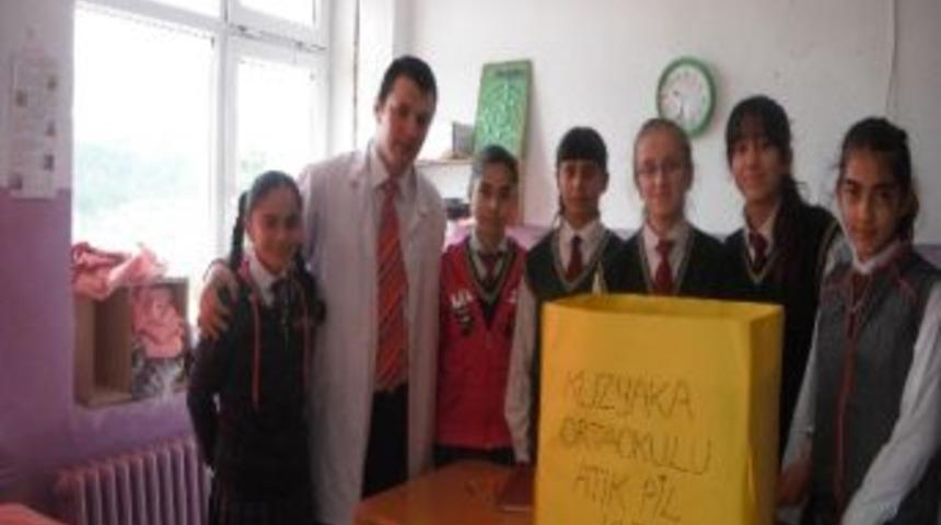 Kuzyaka Ortaokulu &Ouml;ğrencileri Atık Pile Savaş A&ccedil;tı