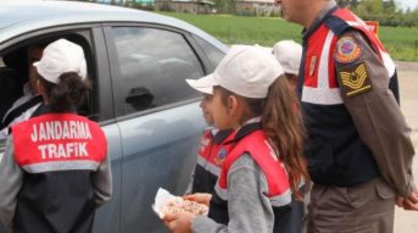Diyarbakır&rsquo;da Trafik Kontrol&uuml;n&uuml; K&uuml;&ccedil;&uuml;k Jandarmalar Yaptı