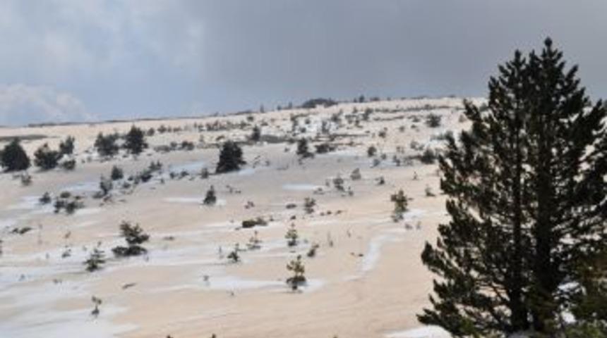 Kazdağları'nın Zirvesinde Kış, Eteklerinde Bahar Yaşanıyor