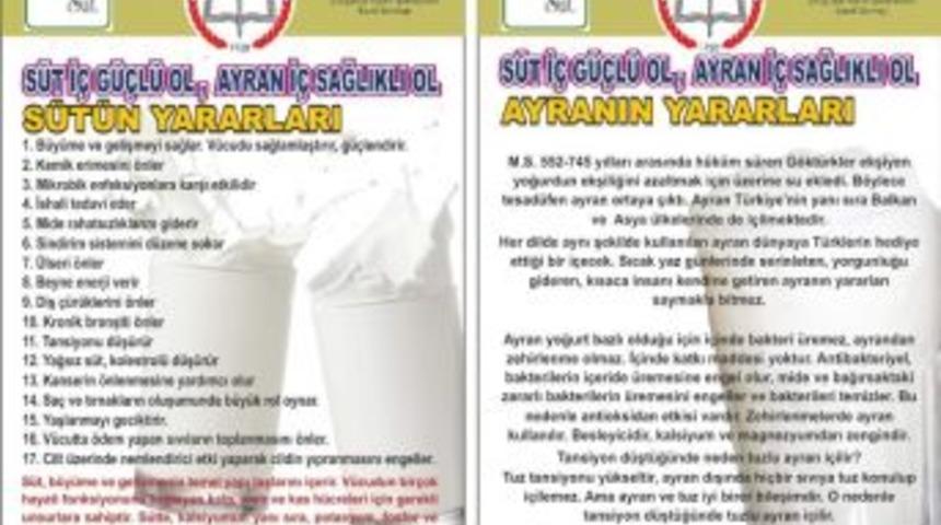 &Ouml;ğrencilere S&uuml;t Ve S&uuml;t &Uuml;r&uuml;nlerinin &Ouml;nemi Anlatılacak