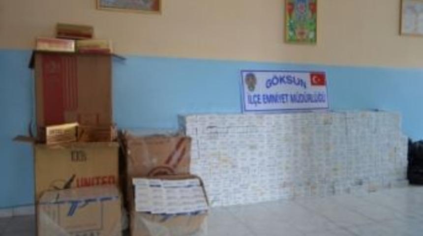 Göksun'da 34500 Adet Kaçak Sigara Ele Geçirildi