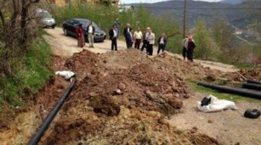 G&ouml;lk&ouml;y'de Kanalizasyon &Ccedil;alışmaları