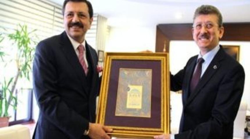 Tobb Başkanı'ndan Vali Savur'a Teşekk&uuml;r Mesajı