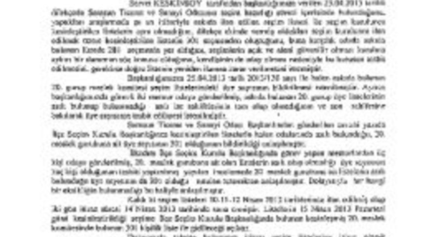 Se&ccedil;im Kurulu, İtirazı Reddetti